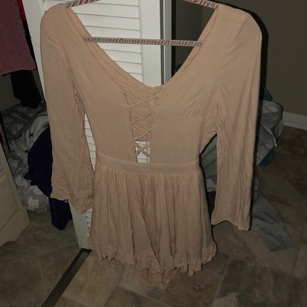 Nude cutout romper